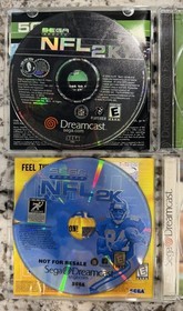 Sega Dreamcast NFL 2K & NFL 2K1 Football Games Lot of 2 &ndash; Clean Discs