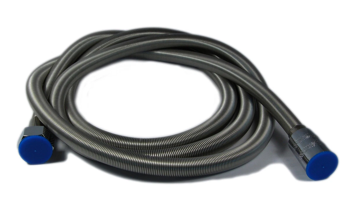 Tubo Doccia Flessibile 1.5 Tubo Flessibile Per Doccia 100 Cm - Treccia Inox Con Protezione Antipiega, Attacchi 1/2" Flessibili Per Miscelatori - 14