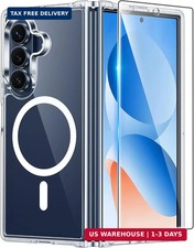 FNTCASE for Samsung Galaxy Z-Fold-7 Case: Magnetic Clear Military Grade Drop Pro