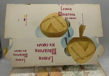 Rare Lemon Macaroon Ice Cream Container - Bloomer Bros Newark NY Half Gallon