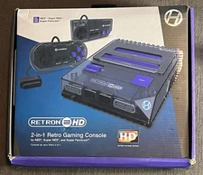RetroN 2 HD Gaming Console for NES, Super NES and Super Famicom Space Black CIB