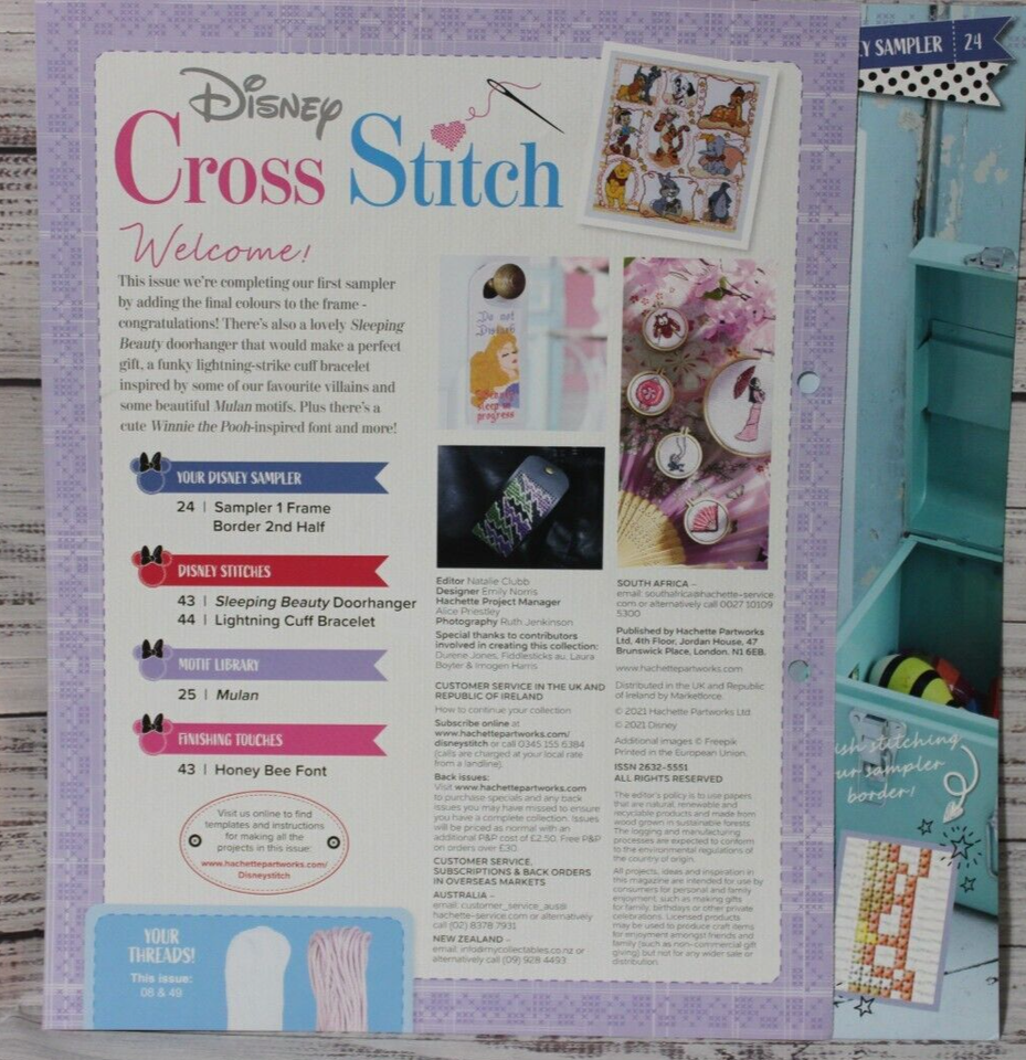 DISNEY HACHETTE cross stitch magazine ISSUE 24 eBay