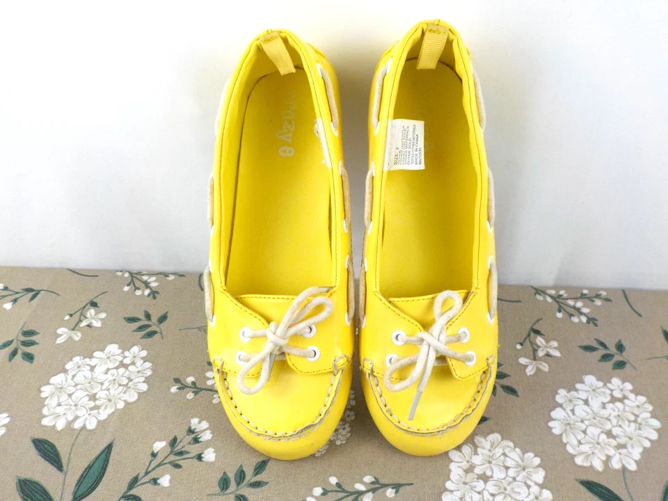 Zapatos Mocasines Crazy 8 By Gymboree Amarillo Niña Talla 3 Foto 2 de 4