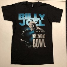 Billy Joel At The Hollywood Bowl 2014 Concert Double Sided Small Black T Shirt 