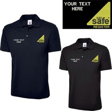 Personalised Embroidered Gas Safe Polo Shirt Officially Registered Merch Unisex