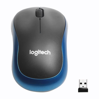 Logitech M185 Kabellose Maus 2,4 GHz Mäuse mit USB-Empfänger für Mac Os Fenster