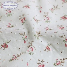 1Yard 145cm Polka Dot Jacquard Cotton Gauze Fabric Thin Floral Cotton