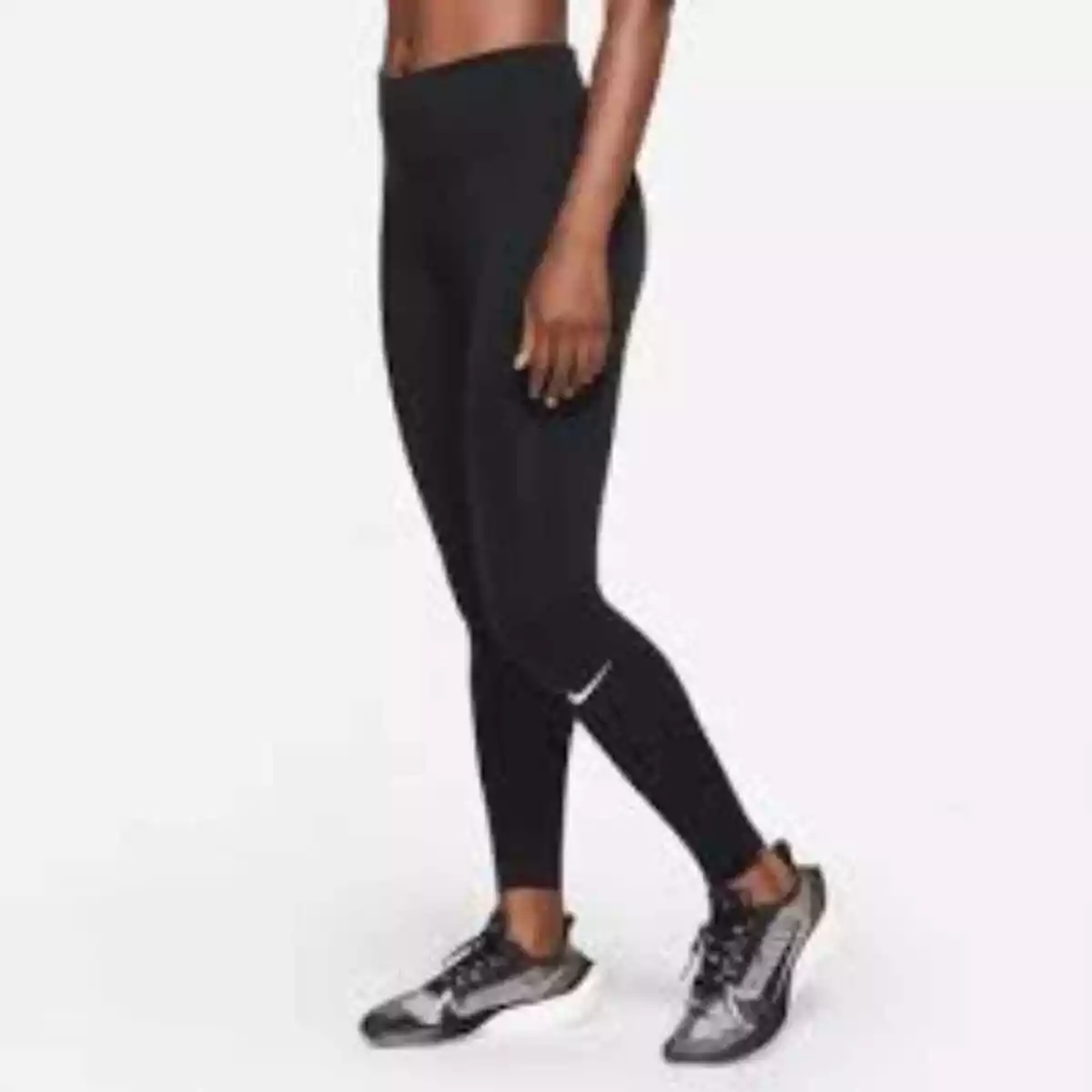 NIKE Black Epic Luxe Women's Mid-Rise Crop Pocket Running Leggings