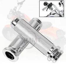 1" 25mm Electronic Throttle Chrome Hand Grips Handlebar Fit For Harley Touring