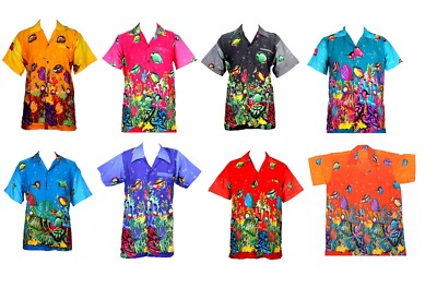 HERREN HAWAII HEMD HIRSCH STRAND HAWAII ALOHA PARTY SOMMER URLAUB AUSGEFALLEN S -XXL D7