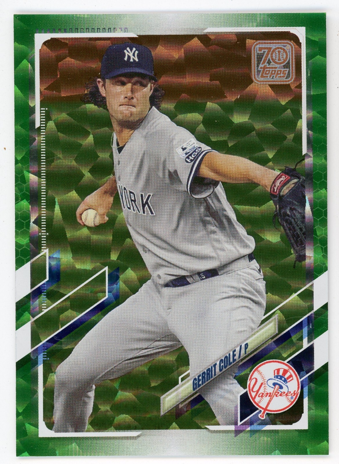 2021 Topps Gerrit Cole Green Ice Foil #95 #/499 Yankees