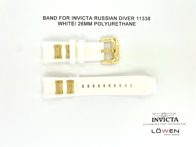 Authentic Invicta Russian Diver 11338 White Polyurethane 26mm Watch Band