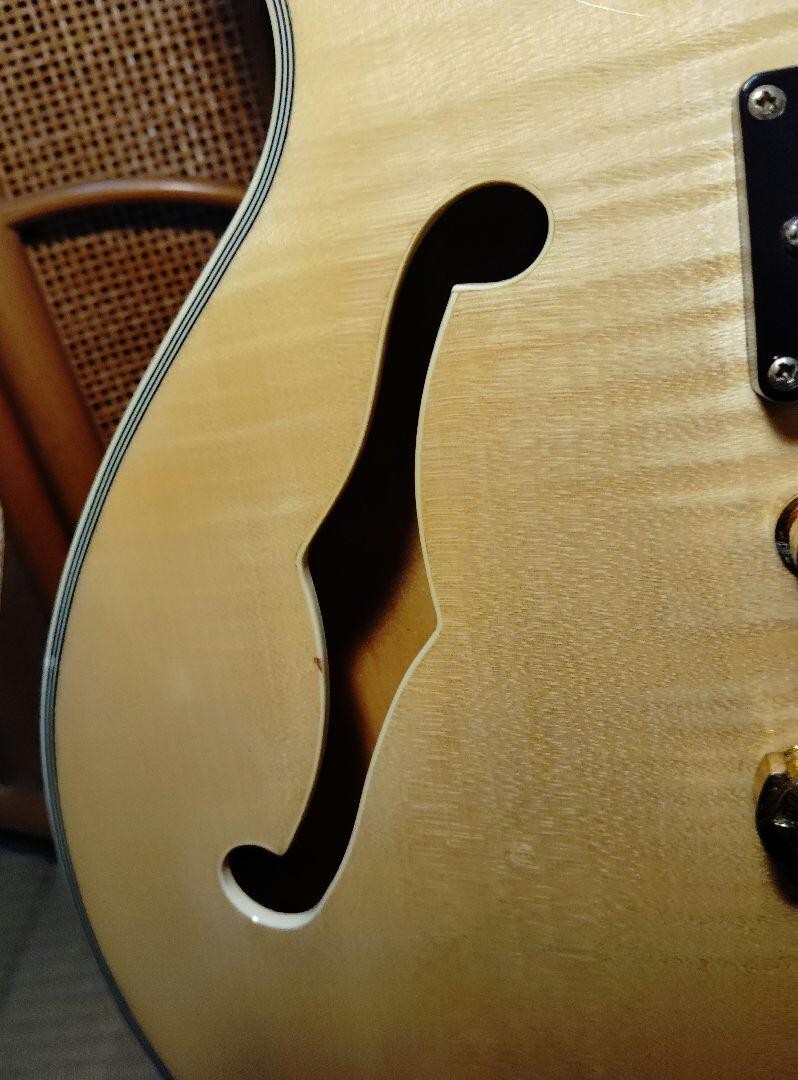 ギター PLAYTECH SA500 Flame Natural PLAYTECH SA500 Flame Natural semi-acoustic guitar from Japan
