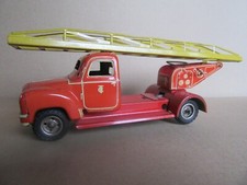 428O Tippco US Zone Germany 1950 Camion Pompiers Tôle Rare Jouet Ancien Friction