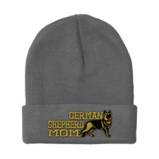 Beanies for Men German Shepherd Mom Embroidery Dogs Winter Hats Women Skull Cap