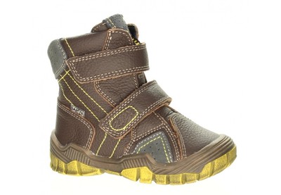 Bartek winter warm brown leather wool insole snow boys' shoes