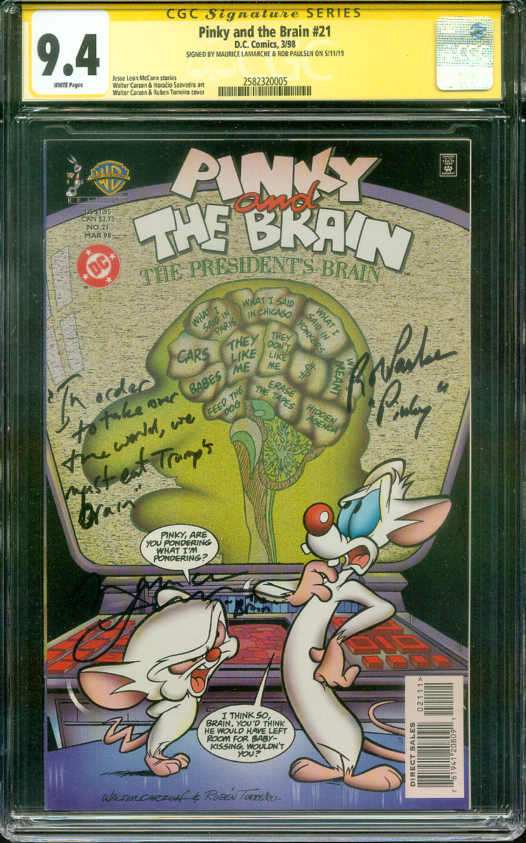 Pinky and the Brain 21 CGC SS 9.4 Paulsen Lamarche Trump Remark 3
