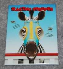 RACING STRIPES METAL/CARDBOARD PINBACK 