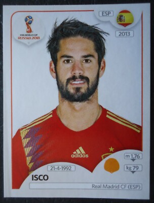 Panini Sticker 143 Isco Spain Spanien FIFA World Cup Russia 2018