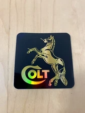 Colt Firearms Sticker Gold Holographic Vinyl Decal Shiny 3” Inch Horse Pistol
