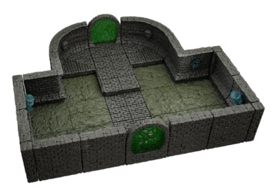 Rpg Miniatures Environment And Scenery Warlock Tiles: Forgotten Sewers Core Set