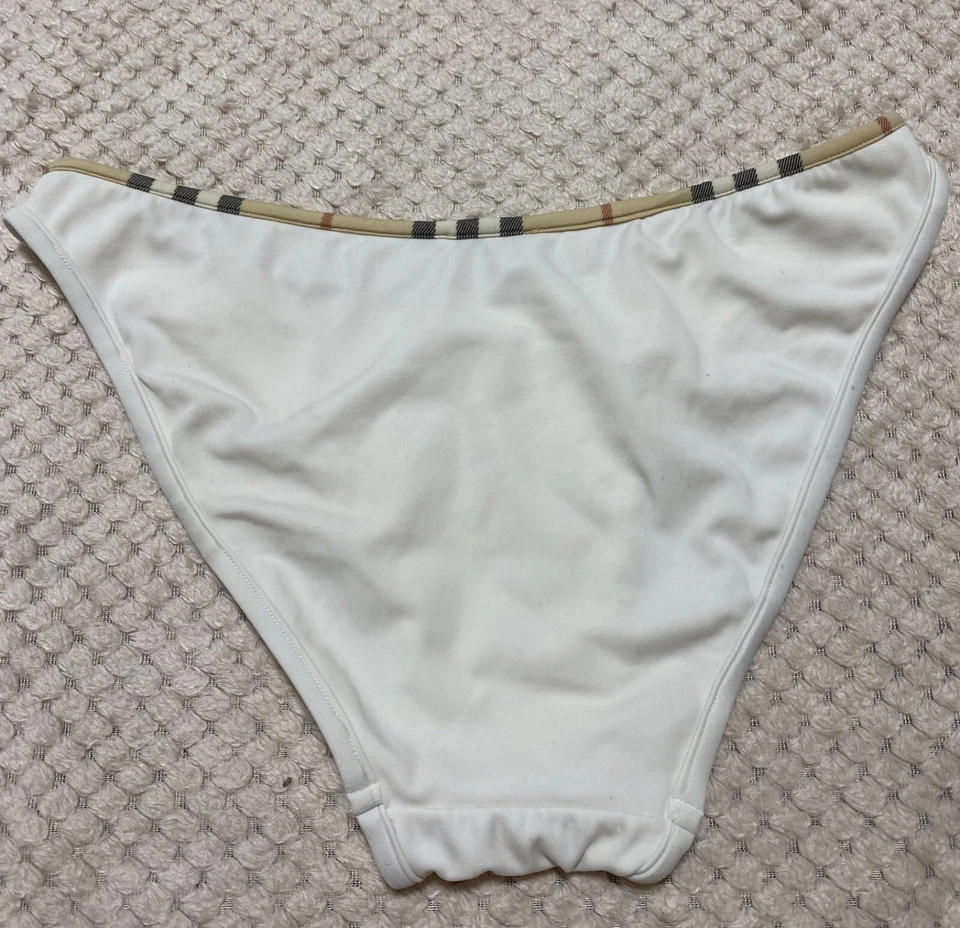 Parte inferior de bikini Burberry talla M blanco a cuadros Nova Foto 2 de 4