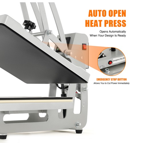 Auto Open Heat Press Machine for Shirts Bags Mouse Pads More 16x20 in - Picture 6 of 9