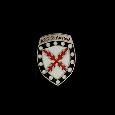 ST AUSTELL FOOTBALL CLUB - CORNWALL - BUTTERFLY PIN BADGE