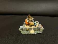 Wee Forest Folk M-206 Jack in the Sandbox- ORANGE PANTS, blue truck