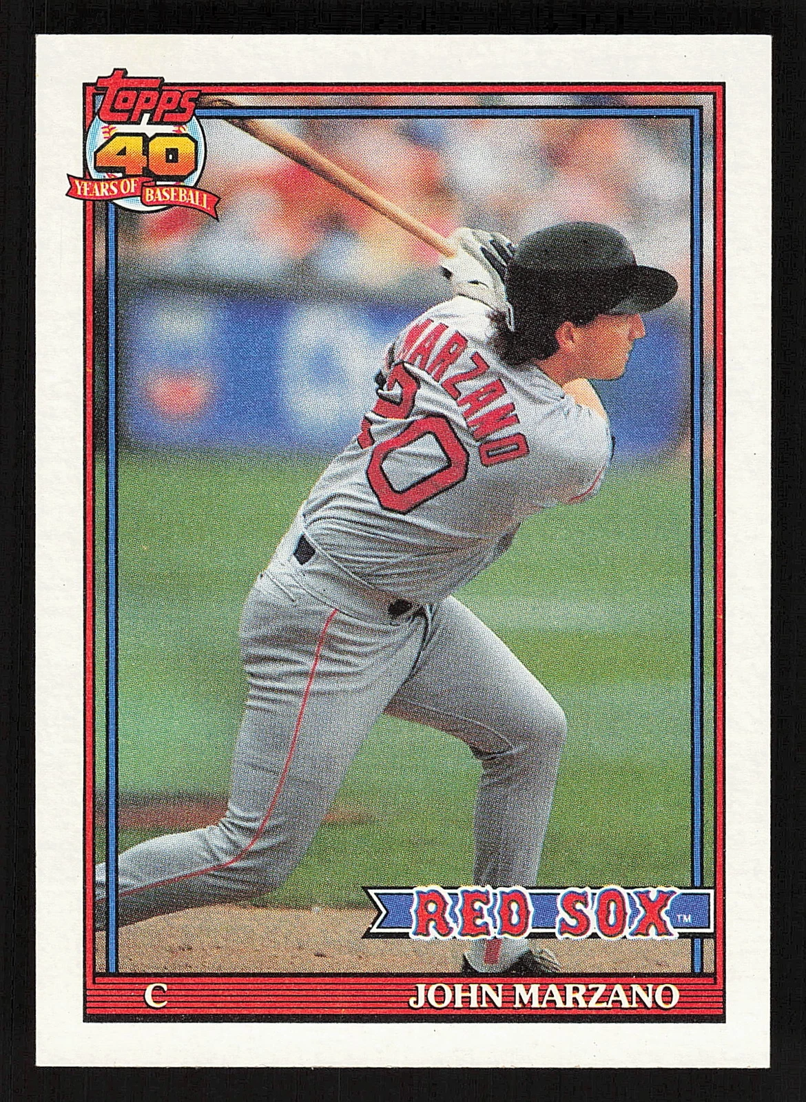 1991 Topps John Marzano #574 Boston Red Sox