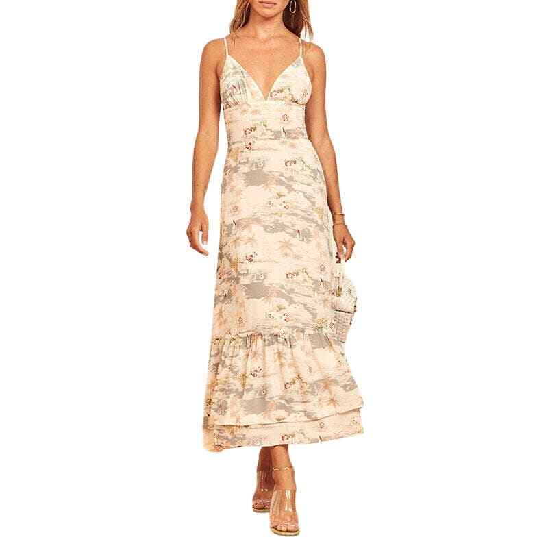 reformation beach dress Champagne Gold Sequin Prom Dress