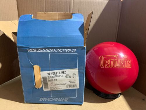 NEW 16LB Dyno Thane Vendetta Red Bowling Ball 029C - Picture 1 of 3