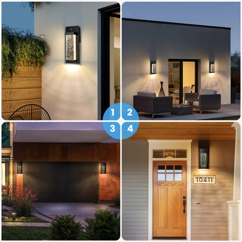 Outdoor LED Sconce Wall Light Fixture Waterproof with Dusk to Dawn Light Sensor - Picture 9 of 9