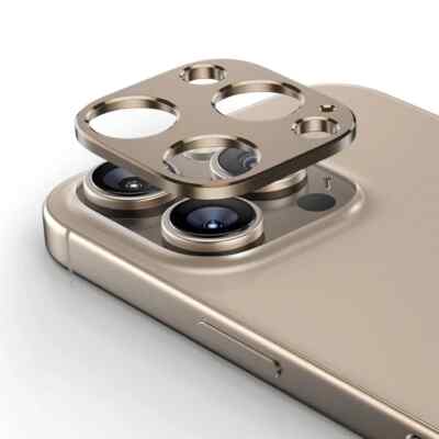 Metal Camera Bezel Protector for iPhone 16 Pro Max Plus Alloy Lens Hollow Cover
