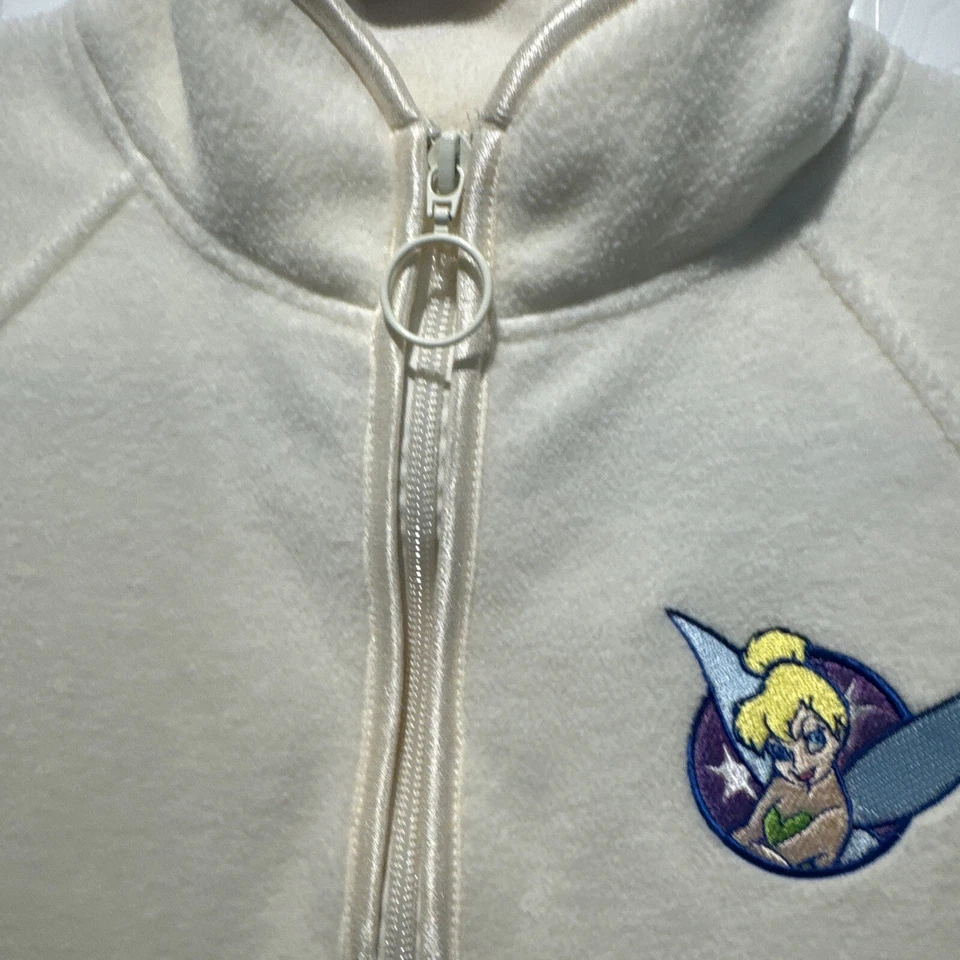 Pullover Campanilla Mujer Grande Crema Polar Disney World Sudadera 1/4 Cremallera Foto 4 de 4