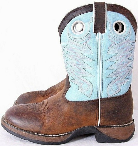Lil' Durango DWBT062 Raindrop 8" lt blau/braun Cowboystiefel zum Überziehen Jugend 3,5 M - Bild 1 von 9