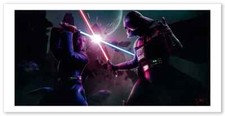 Star Wars Obi-Wan Kenobi Darth Vader Movie Poster Lithograph Print 24x16 Mondo
