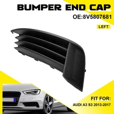 Left Driver Front Bumper Fog Light Lamp Cover Grille For Audi A3 S3 2013-2017