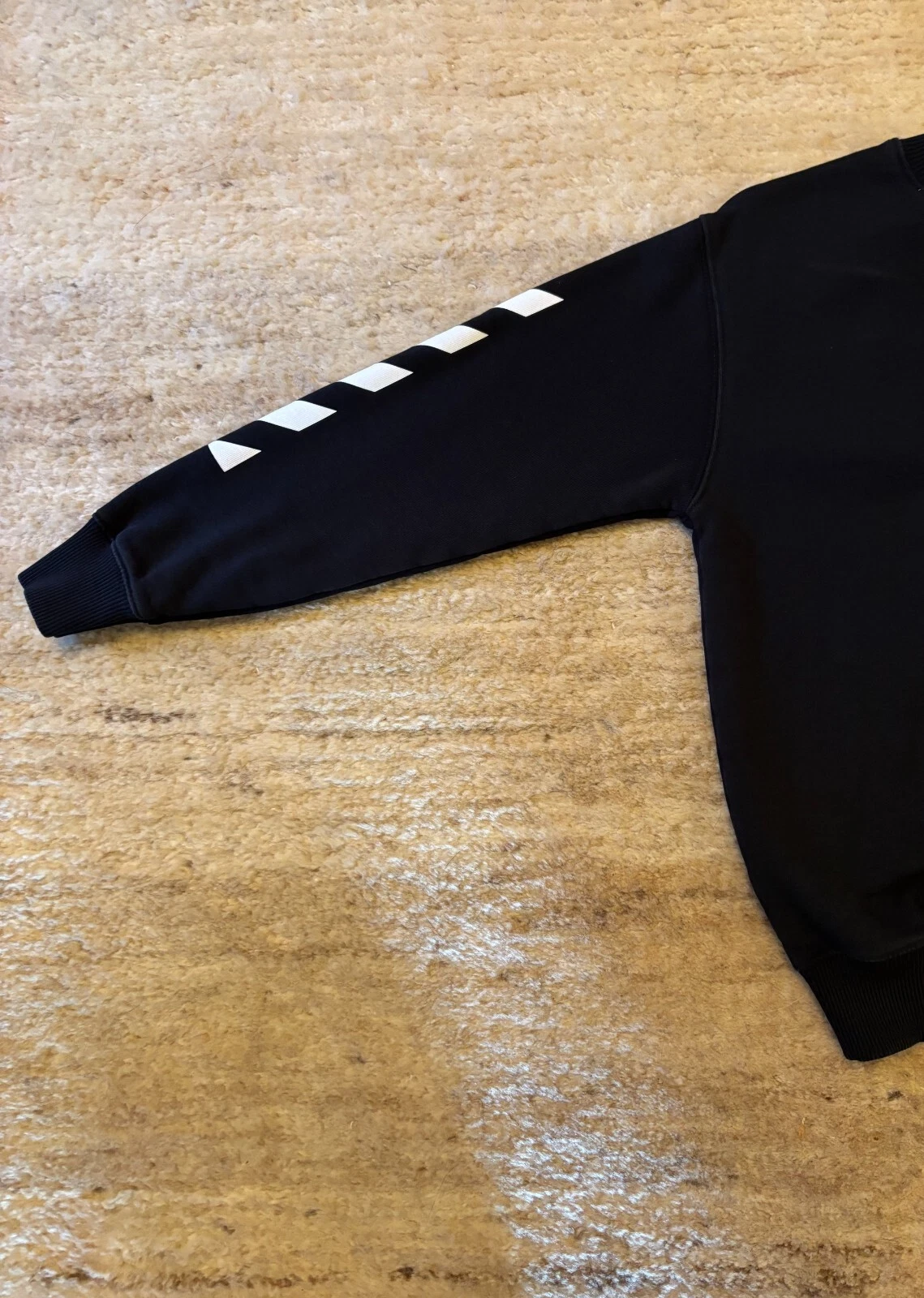 Felpa nera Off White bambino gomma logo freccia taglia 8 anni SPEDIZIONE GRATUITA