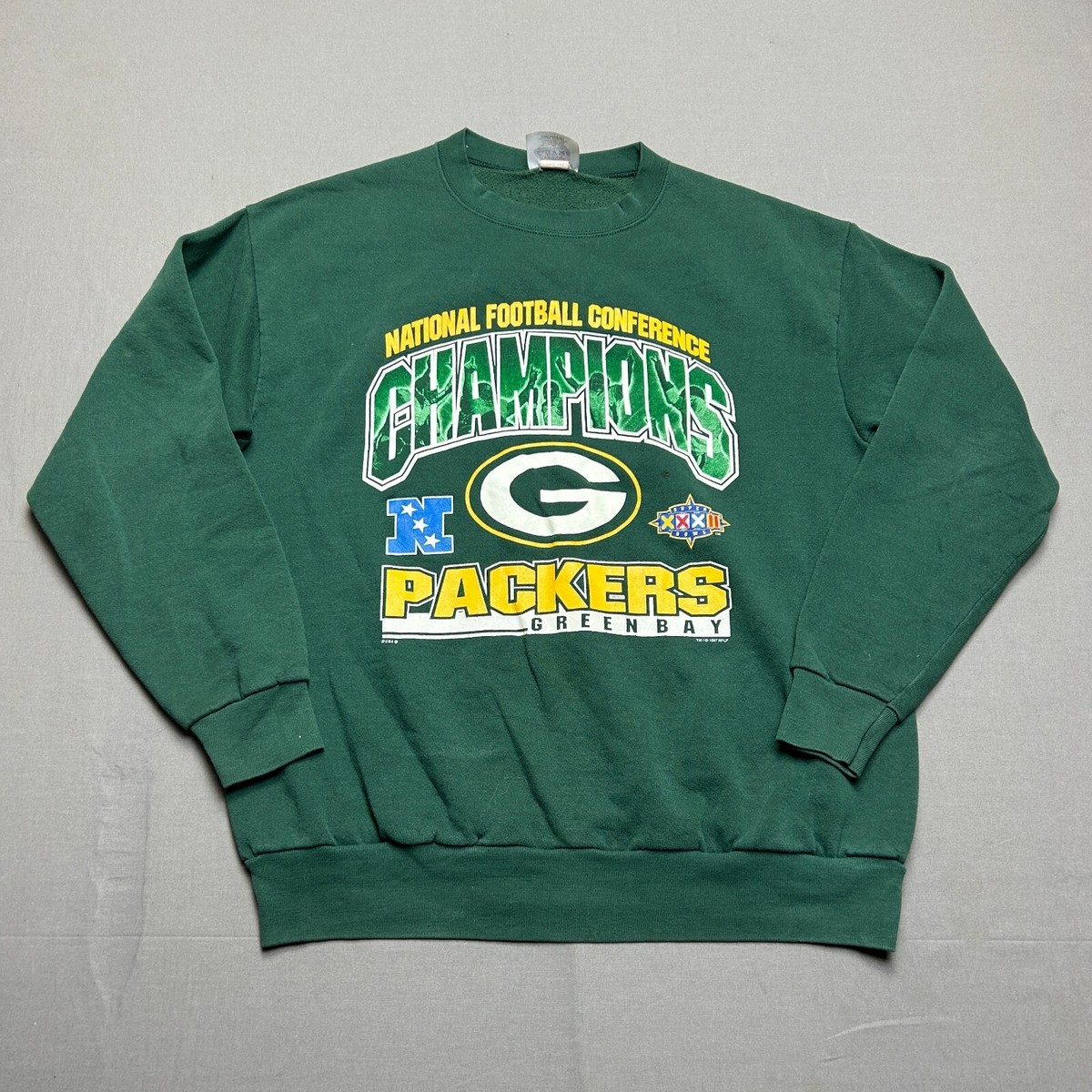 Vintage Green Bay Packers Crewneck Mens Large Green Sweater Pullover NFL  Fleece* | eBay