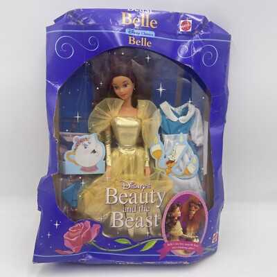 Disney Classics Beauty and the Beast Gold Belle Doll 1991 Mattel 2433 NRFB