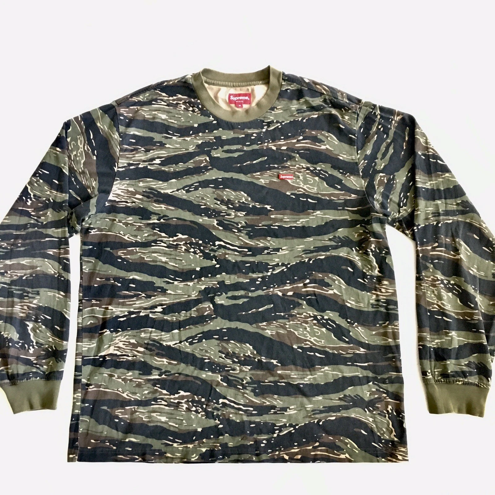 Sweat col rond homme camouflage vert marron Supreme taille M