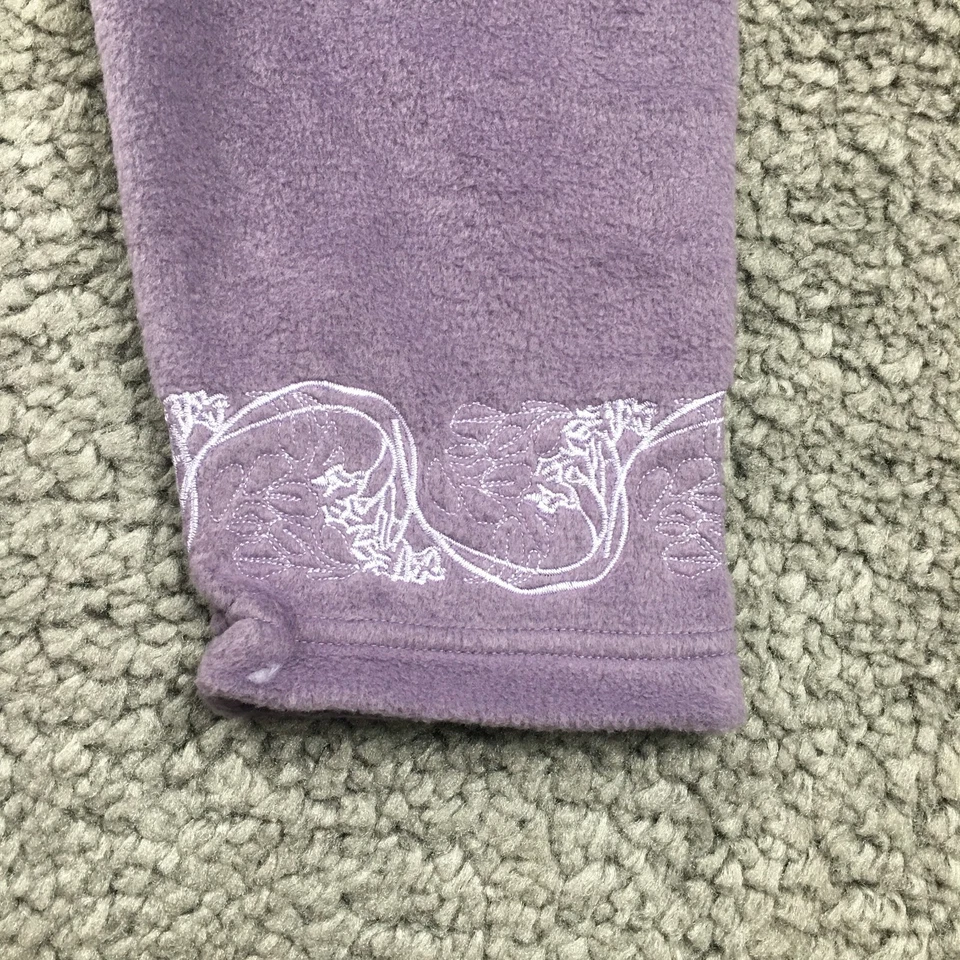 Denim & Co Womens Fleece Jacket & Pullover Top Set Sz L Embroidered NWT - Image 4 of 4