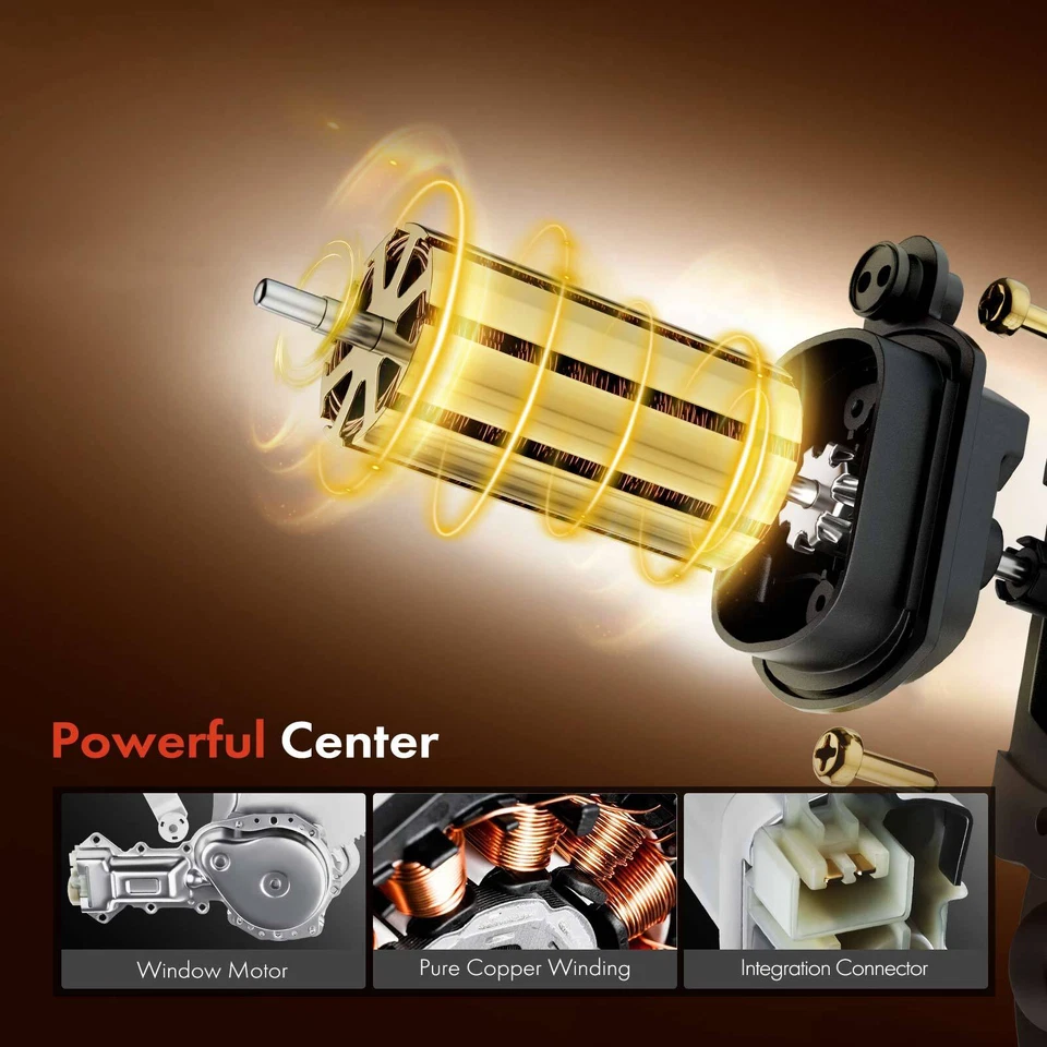 2x Power Window Regulator w/ Motor for Chevy GMC Pickup Truck Front Left & Right - Image 4 of 4