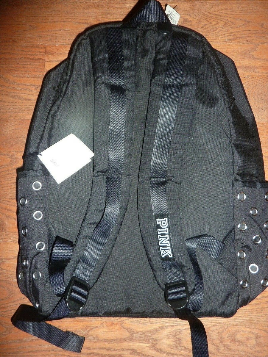 Victoria\'s Secret PINK Marl Campus Backpack Black Silver Grommet Victoria main image 4