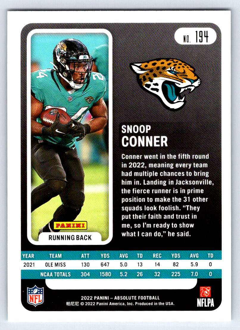 2022 Panini Absolute #194 Snoop Conner Silver Rookie | eBay