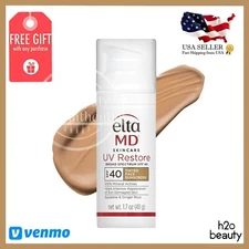 Elta MD TINTED UV Restore Facial Sunscreen SPF 40 1.7 oz EXP 01/27 *New In Box*
