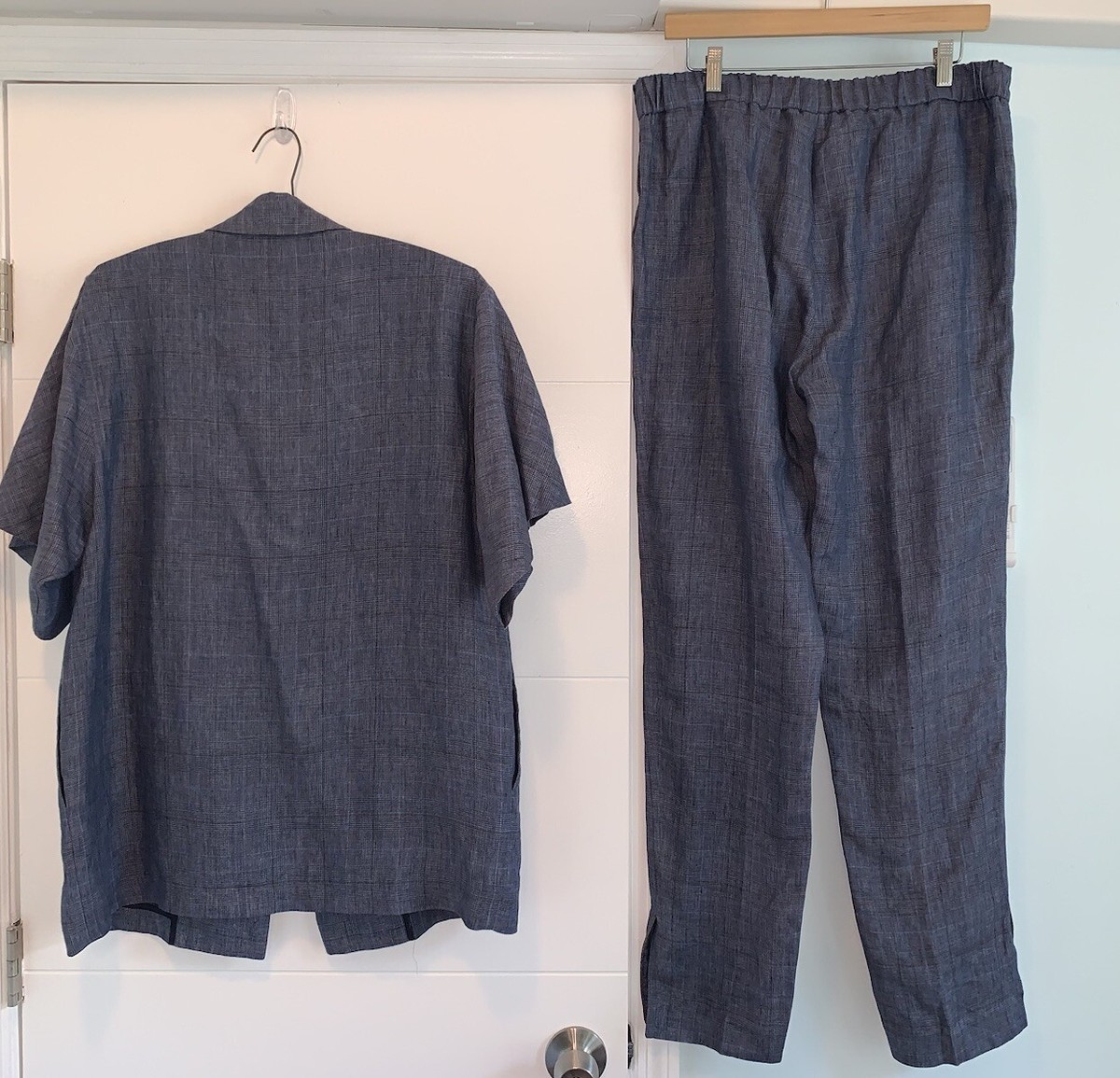 Fabiana Filippi Linen Cotton Blue Pants Blouse Set Large | eBay