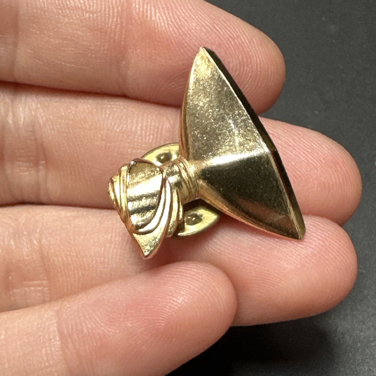 Broche Ancienne Plaqué Or 18k Style Art Déco/Nouveau - Avec Pierre, Occasion