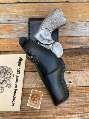 Alfonso's Plain Black Leather Border Patrol  Holster For S&W L 586, 686 Python
